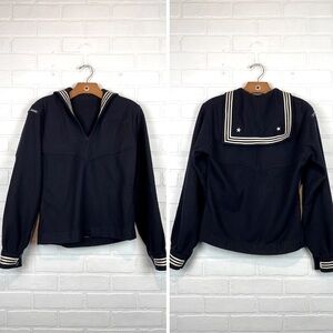 Authentic Vintage 1940’s WWII U.S.S. Midway Dress Blue Uniform Jumper S